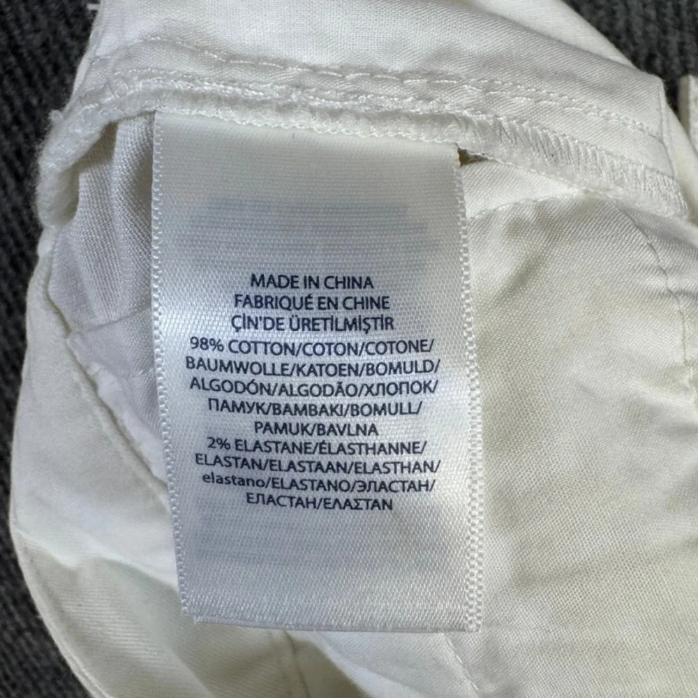 Polo Ralph Lauren Boys White Chino Shorts with Striped Belt Size 14 Stretch